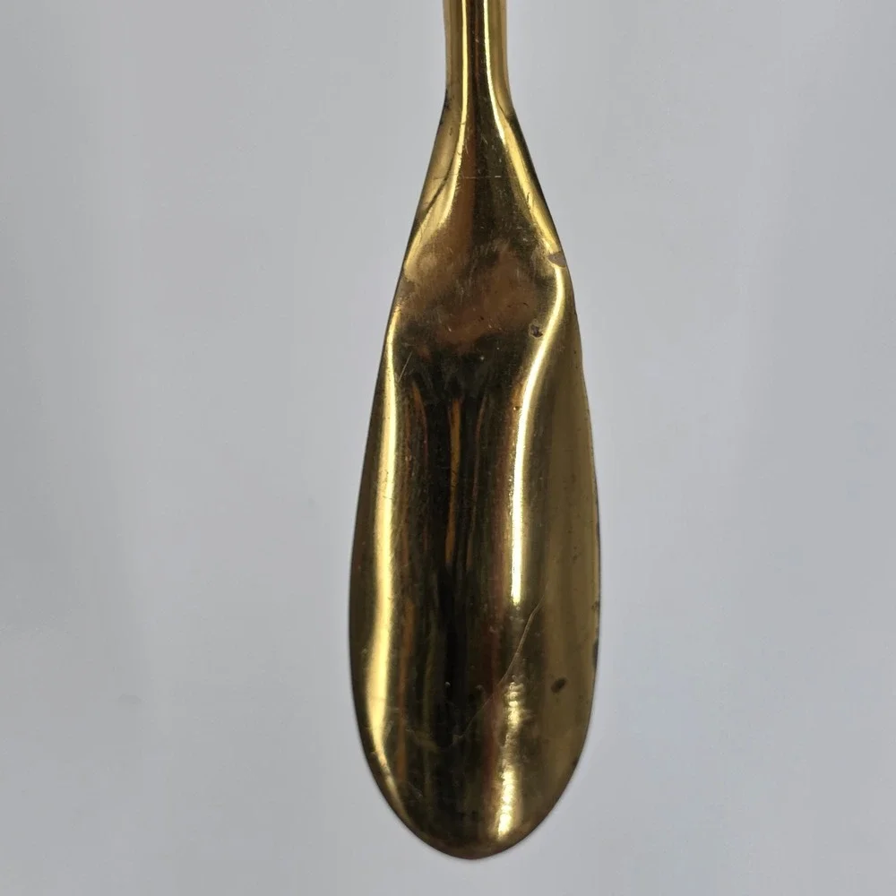 Vintage Brass Horse Head Shoe Horn Long Handle Equestrian Decor 18 Inch